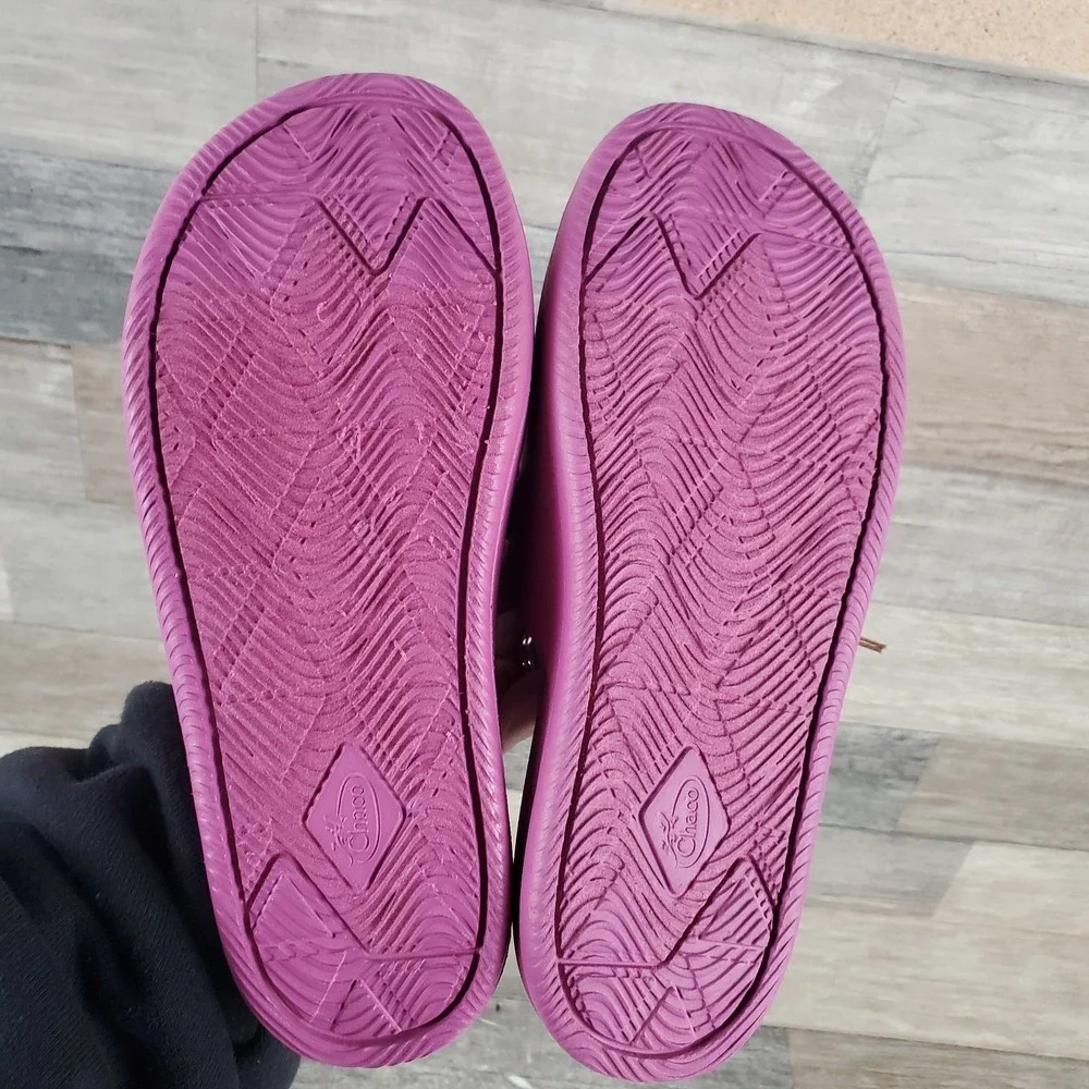 Chaco Chillos Kids Sandals Sz 6 Fuchsia Comfort Polyester Slip On Open Toe Slide